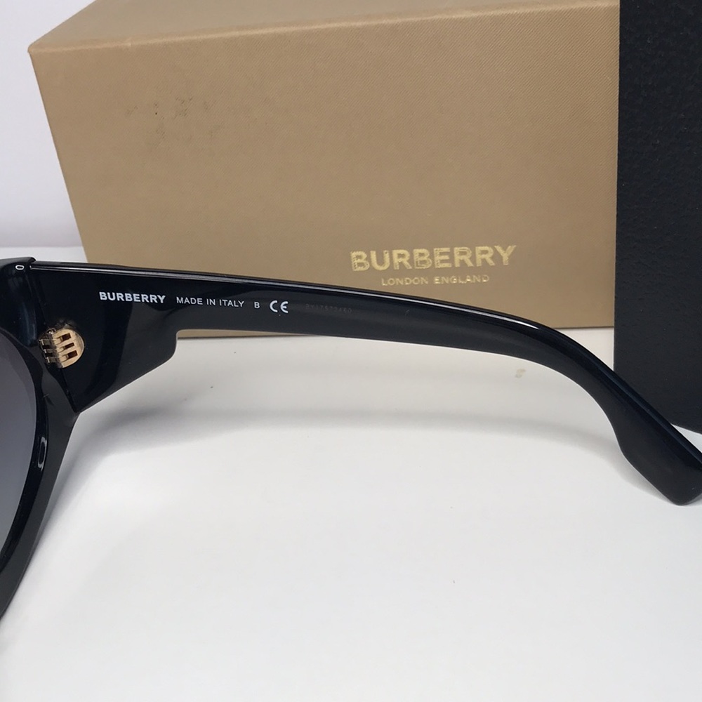Burberry Women's BE4306 BE/4306 3001/8G Black Fashion Oval Sunglasses 60mm - Picture 15 of 16